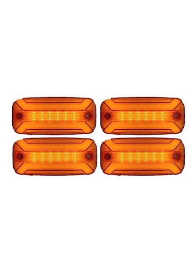 4 Adet Neon Ledli Yan Dorse Kasa Lambası 12-24 Volt Melek Kanadı