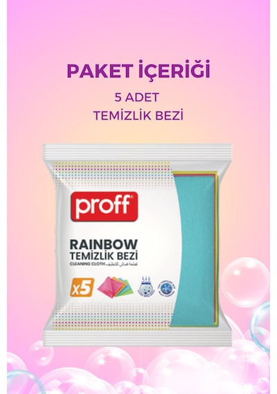 Grimorlife 5 Adet Çok Renkli Temizlik Bezi Banyo Mutfak Toz Bezi -dayanıklı Uzun Ömürlü Mutfak Bezi