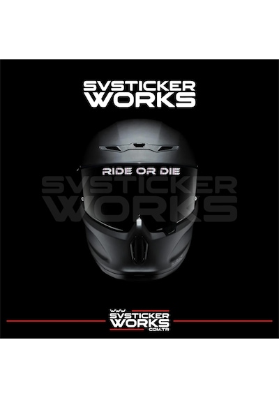 Ride Or Die Sticker Kask Vizör Sticker Tüm Kasklar Uyumlu 1 Adet Hologram