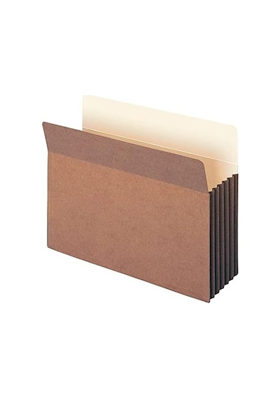 Smead Tuff Dosya Cebi, Düz Kesim Tab, 5-1/4" Genişletme, Mektup Boyutu, Kırmızı İp, Kutu Başına 10 73390 Diğer