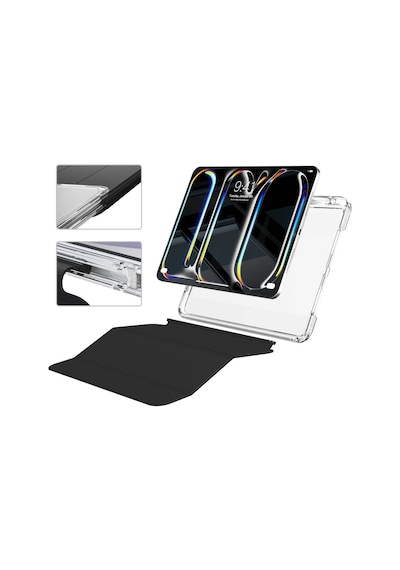 More Tr Apple iPad Pro 11 2024 Kılıf Magnetik Ayrılabilen Aihttgli Uyumlu Sliding Tablet Kılıfı