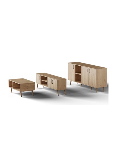 Mezza Set 1586-2076-1626 Exxen (Ahşap Ayaklı) Tv Ünitesi - Orta Sehpa - Konsol Seti Sepet Rengi Mezza Set 1586-2076-1626 Exxen (Ahşap Ayaklı) Tv Ünitesi - Orta Sehpa - Konsol Seti Sepet Rengi