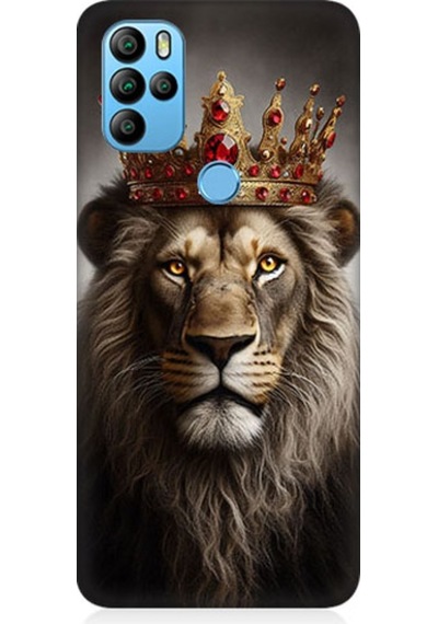 General Mobile Discovery Gm21 Pro Uyumlu Taçlı Aslan 2 Desenli Silikon Kılıf