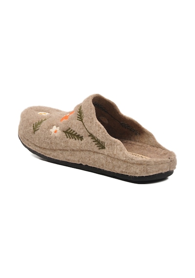 Camel Keçe Anatomik Kadın Ev Terliği K-9561 Z Camel