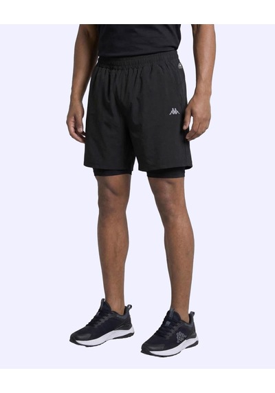 Kappa Edan Short Erkek Siyah Regular Taytlı Şort