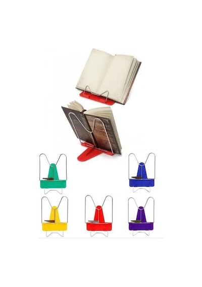 Portatif Ayarlanabilir Metal Kitap Okuma Standı Aparatı Aleti Çok Renkli