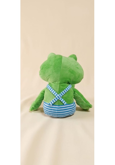 Peluş Uzun Bacaklı Kurbağa-60 Cm Mavi - Yeşil