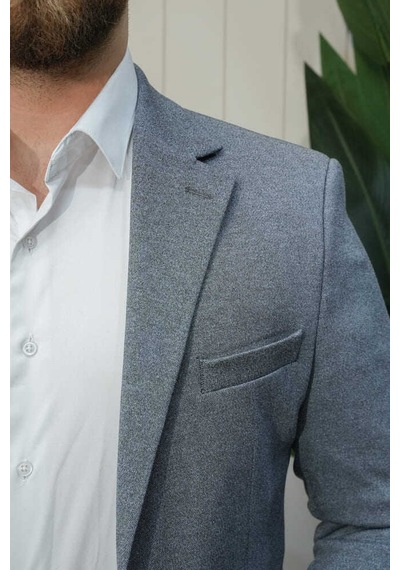Bys Beystil Sivri Yaka Gri Ceket 50683 - Slim Fit