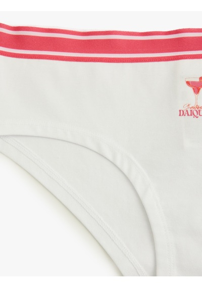 Koton Rahat Kalıp Çizgili Pamuklu Baskılı Yüksek Bel Hipster Külot Beyaz 6slk30109mk Beyaz Koton Rahat Kalıp Çizgili Pamuklu Baskılı Yüksek Bel Hipster Külot Beyaz 6slk30109mk Beyaz