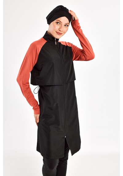 Adasea Reglan Kol Tam Kapalı Tesettür Mayo Debbıe 1405 Tarçın Tarçın