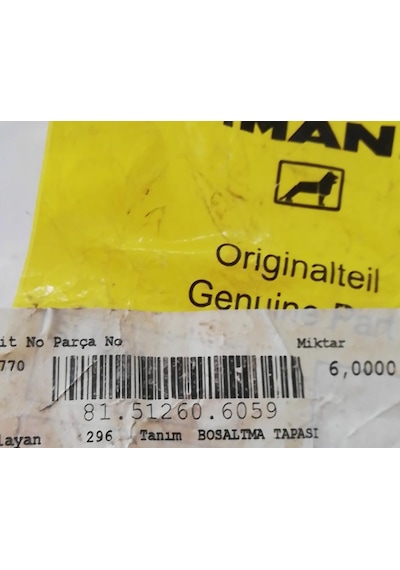 MAN Tahliye Valfi 81512606059 81512606003 2V5607261A