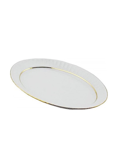 Güral Porselen Mat Yaldızlı Kayık Tabak 24X16 Cm SF25KY23