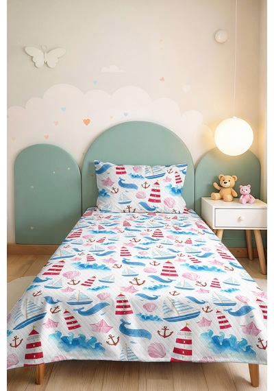 Evimde Bambaşka Mavi Denizci Marine Erkek Çocuk Genç Odası Tek Kişilik Pike Takımı-160x220 CM Kapitone Yatak Örtüsü Evimde Bambaşka Mavi Denizci Marine Erkek Çocuk Genç Odası Tek Kişilik Pike Takımı-160x220 CM Kapitone Yatak Örtüsü