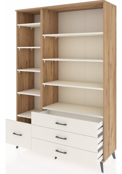 Hyperion Dolap 9 Raflı 4 Çekmeceli 132x44x195 Çam-aytaşı/aytaşı Aytası/aytası - Atlas Çam Hyperion Dolap 9 Raflı 4 Çekmeceli 132x44x195 Çam-aytaşı/aytaşı Aytası/aytası - Atlas Çam
