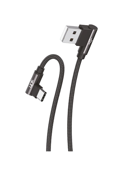 Linktech K594 Safe TYPE-C USB 90 Derece Şarj Kablosu Beyaz