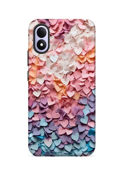Kılıfland Xiaomi Redmi Note 17 5g Uyumlu Kılıf Boutique Baskılı Resimli Renkli Kalpler Pcode -040 Çok Renkli