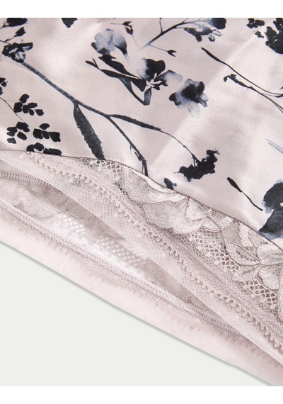 Marks & Spencer İpek Karışımlı Dantelli Fransız Stil Külot T81006840V Bej