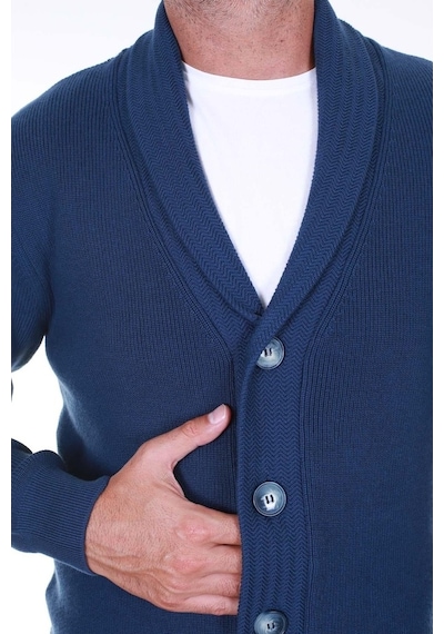San&Fa Düğmeli Regular Fit Erkek Hırka