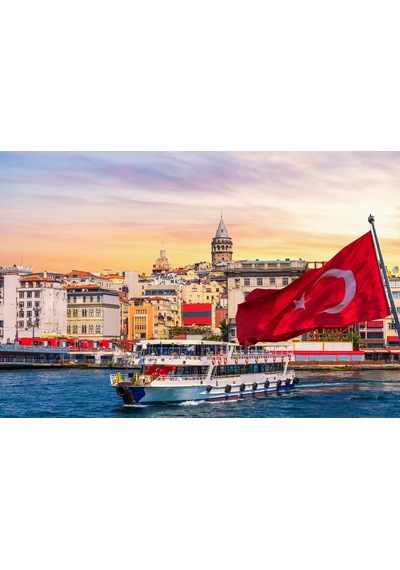 Aden Dijital Dekoratif İstanbul Galata Karaköy Manzara Kanvas Tablo Çok Renkli