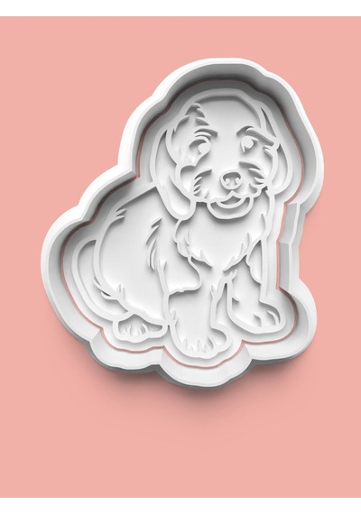 Bearded Colly Köpek Figürü Kurabiye Kalıbı Ve Şeker Hamuru Kalıbı