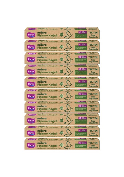 Natura Ağartılmamış Hazır Kesilmiş Pişirme Kağıdı 10x10 Paket