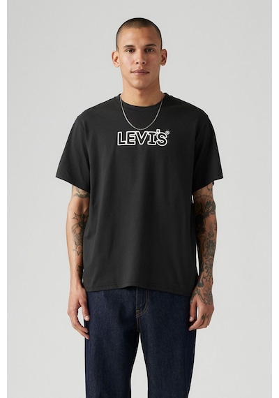Levi's Erkek Relaxed Fit Baskılı Siyah T-shirt - 16143-1500 001