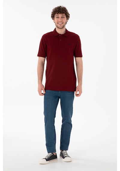 U.S. Polo Assn. Erkek Regular Fit Polo Yaka Bordo Basic Tişört 50306007-VR014 U.S. Polo Assn. Erkek Regular Fit Polo Yaka Bordo Basic Tişört 50306007-VR014