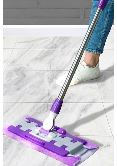 Thentech Bez Takıp Kullanılabilen Mandallı Mop Temizlik Seti Mikrofiber Bez Tak Kullan Mob Seti