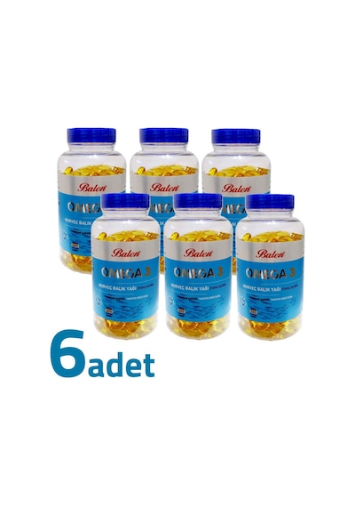 Balen Omega 3 Norveç Balık Yağı Trglsrd 1380mg X 200 Kapsül X 6 Kutu