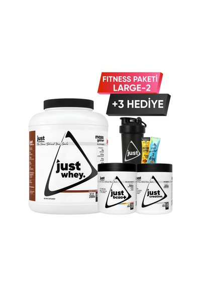 Just Nutrition Fitness Paketi - Large 2 + 3 Hediye Protein Tozu + Bcaa + Kreatin Karışık