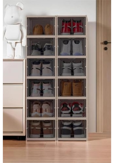 Coverest 6 Katlı Katlanabilir Organizer, Çok Amaçlı Ayakkabılık, Taşınabilir Portatif, 25.5 X 34.5 X 105 Cm Bej Açık Ceviz Coverest 6 Katlı Katlanabilir Organizer, Çok Amaçlı Ayakkabılık, Taşınabilir Portatif, 25.5 X 34.5 X 105 Cm Bej Açık Ceviz