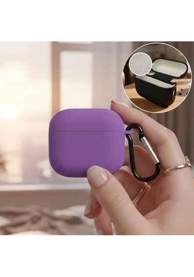 Fadex Apple AirPods 4 Ve 5.nesil İle Uyumlu Kılıf Askı Aparatlı Lansman Mor Renk Tonu