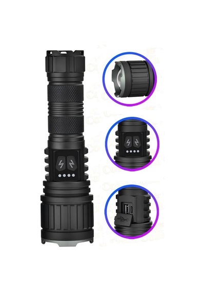 Bedotech Bd-14 10w Tg Led Alüminyum Alaşımlı Zoomlu Type-c Şarjlı El Feneri Çok Renkli
