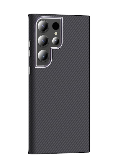 Zore Galaxy S23 Ultra Kılıf M-safe Şarj Özellikli Karbon Fiber Görünümlü Ogaa Gros Kapak - Lacivert