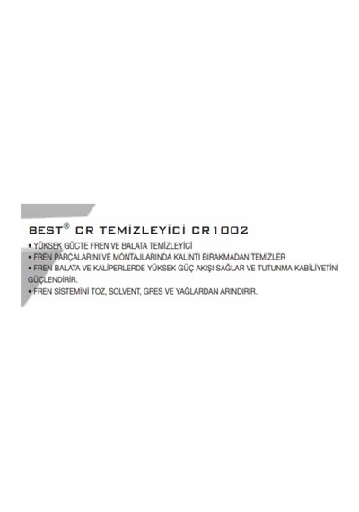 Balata Cr1002 Temizleyici 500ml 30'lu Koli