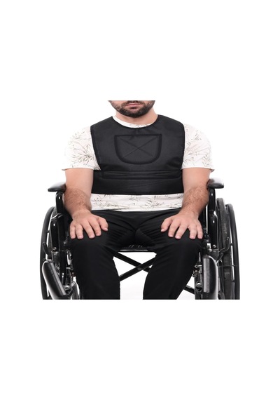 Benlife Tekerlekli Sandalye Emniyet Kemeri Yelek Tipi - Siyah