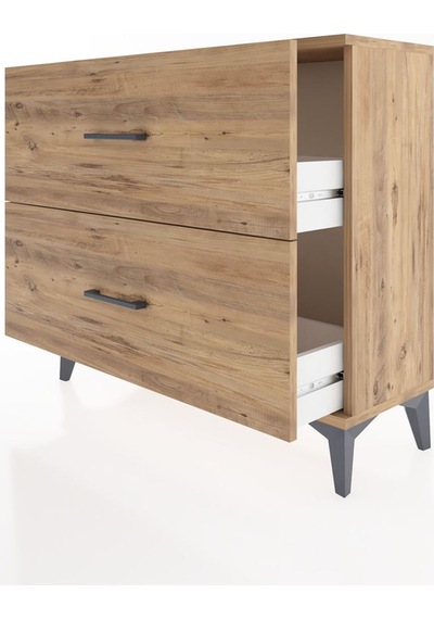 Arges Şifonyer 2 Çekmeceli 88x30x80 Çam-çam Çam