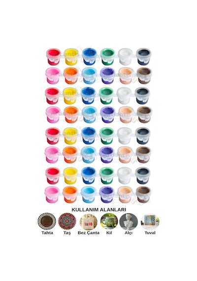 Akrilik Boya 3 Ml 12 Renk 4 Paket Mini Küçük Akrilik Boya Taş Ahşap Seramik Tuval Alçı Tuval Etkinlik Boyama Sanatsal Çok Renkli