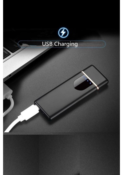 Büro Ev Ofis Kamp Keyfi İçin Dokunmatik Alevsiz Usb Şarjlı Çakmak
