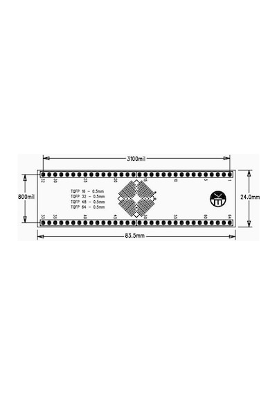 0.5mm Tqfp-3 Pcb Tqfp16 Tqfp32 Tqfp48 Tqfp64 Proto Pcb Pertenaks