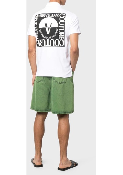 Versace Jeans Couture Erkek Polo Yaka T Shirt 74gagt15 Cj02o 003 Beyaz