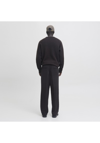 Jack & Jones Erkek Wide Leg Düsük Bel Chino Pantolon - Bill - 12293368 Siyah