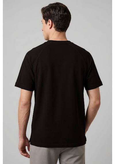 Kahverengi Rahat Form Esnek Nefes Alabilir Erkek T-shirt - 88495