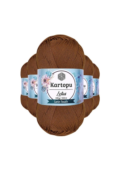 5 Adet Lotus Bikini Büstiyer Bluz Örgü İpi  K840 Koyu Hardal