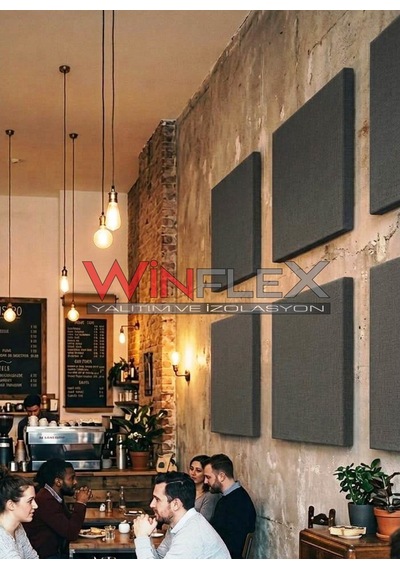Akustik Kumaş Kaplı Panel-60x60cm Antrasit Gri