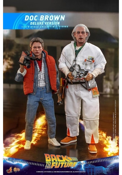 Hot Toys Doc Brown Deluxe Version Sixth Scale Figure - 909291 - Mms610 - Back To The Future / Bttf Movie