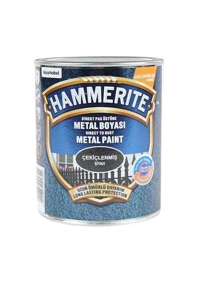 Hammerite Pas Üstü Metal Boyası Çekiçlenmiş Siyah 0,75Lt