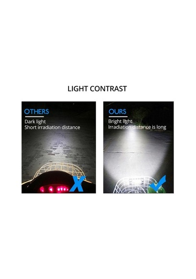 Motosiklet 12v 6500k 8 Led'ler Çift Yardımcı Sisli In Fark Lamba Süper Parlak