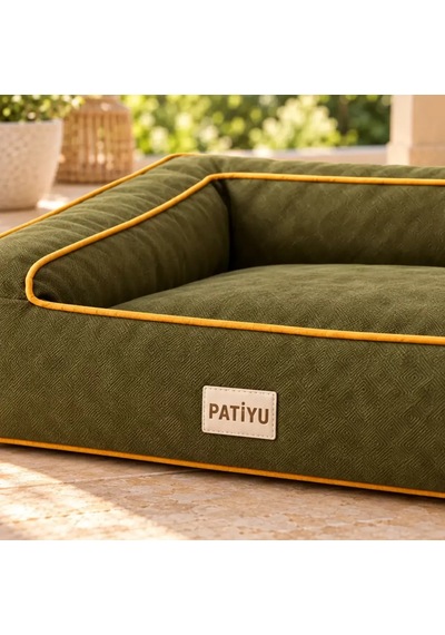 Kedi Köpek Yatağı Sofa Bed - Kiremit Haki