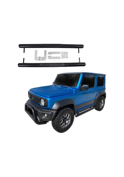 D-max 2 Kapı 2002-2012 Uyumlu Krom 70lik Yan Basamak Tubular C Modeli Siyah